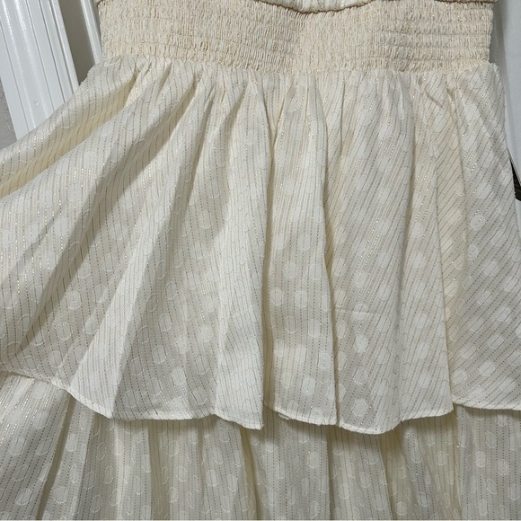 EXPRESS IVORY/ GOLD SLEEVELESS DRESS Size S - Picture 12 of 12